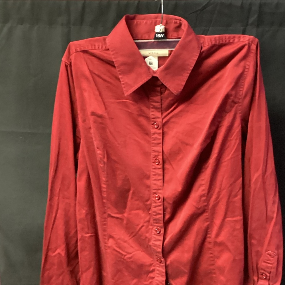 Merona Deep Red Collared Shirt